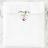 Schöne Succules Hochzeitsticker Herz-Aufkleber (Tasche)