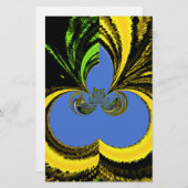 Schöne Südafrikanisch Gelb und Blau Kunst Briefpapier (Vorne/Hinten)