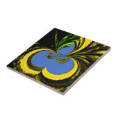 Schöne Südafrikanisch Gelb und Blau Kunst Fliese (Seite)