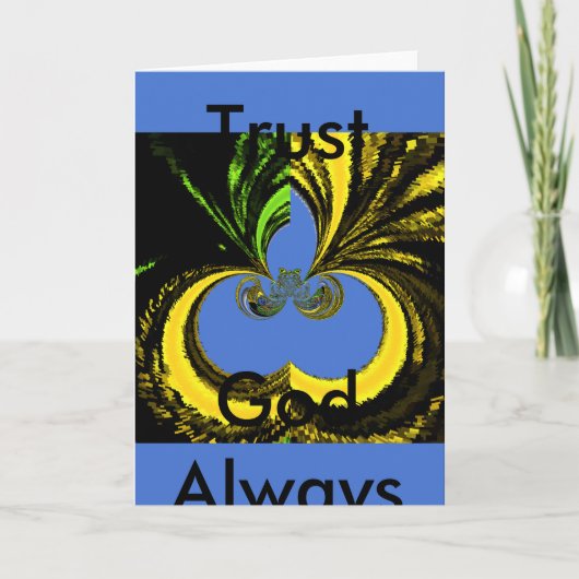 Schöne Südafrikanisch Gelb und Blau Kunst Karte (Vorderseite)