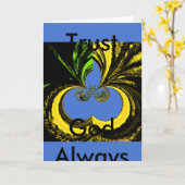 Schöne Südafrikanisch Gelb und Blau Kunst Karte (Gelbe Blume)