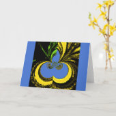 Schöne Südafrikanisch Gelb und Blau Kunst Karte (Gelbe Blume)