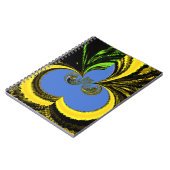 Schöne Südafrikanisch Gelb und Blau Kunst Notizblock (Linke Seite)