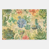 Schöne Sukkuläre Sorten Geschenkpapier Set (Vorderseite 2)