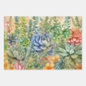 Schöne Sukkuläre Sorten Geschenkpapier Set (Vorderseite)