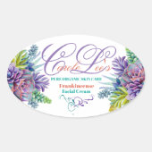 Schöne Sukkulationen Bio Pflegekleber Ovaler Aufkleber (Vorderseite)