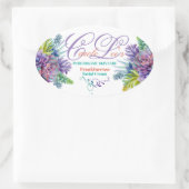 Schöne Sukkulationen Bio Pflegekleber Ovaler Aufkleber (Tasche)