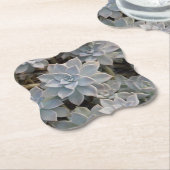 Schöne Sukkulationen botanische Fotografie Untersetzer (angewinkelt)