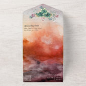 Schöne sukkulente Sonnenuntergang geometrische Hoc All In One Einladung (Außenbereich)