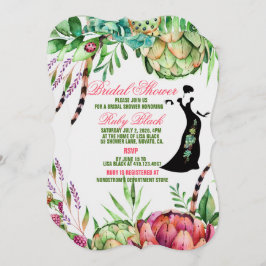 Schöne Sukkuline Hochzeitkarte für Brautparty Einladung