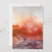 Schöne Sukkuline Sonnenuntergang Burnt Orange Wedd Einladung (Rückseite)