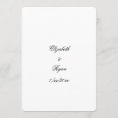 Schöne, Sukkulturen & Blume auf dem Burlap-Menü Menükarte (Rückseite)