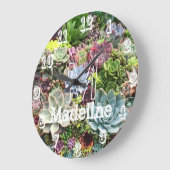Schöne Sukkulturen Große Wanduhr (Winkel)