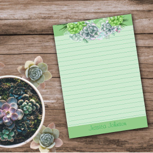 Schöne Sukkulturen Liebhaber Personalisierter Lind Post-it Klebezettel