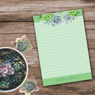 Schöne Sukkulturen Liebhaber Personalisierter Lind Post-it Klebezettel