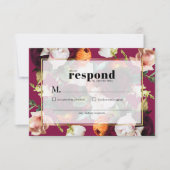 Schöne Summer Blume Hochzeitssuite RSVP Karte (Vorderseite)