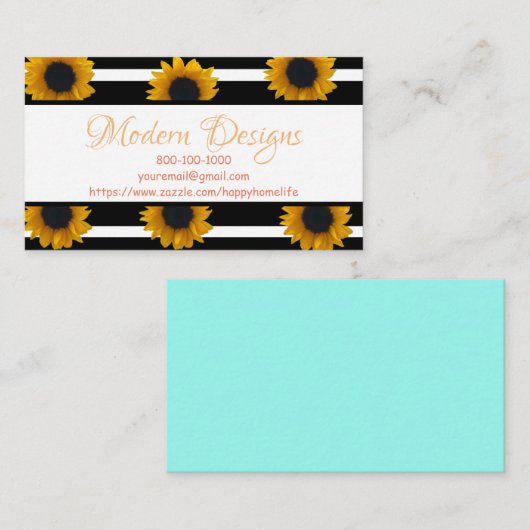 SCHÖNE SUNFLOWEREN Visitenkarte (Vorne/Hinten)