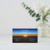 Schöne Sunrise Business Card Visitenkarte (Stehend Vorderseite)