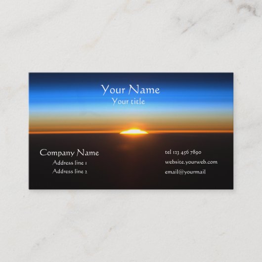 Schöne Sunrise Business Card Visitenkarte (Vorderseite)