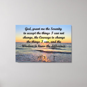 SCHÖNE SUNRISE SERENITY PRAYER CANVAS DRUCKEN LEINWANDDRUCK