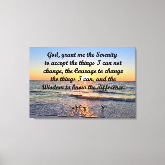 SCHÖNE SUNRISE SERENITY PRAYER CANVAS DRUCKEN LEINWANDDRUCK (Vorderseite)