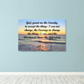 SCHÖNE SUNRISE SERENITY PRAYER CANVAS DRUCKEN LEINWANDDRUCK (Insitu (Holzboden))