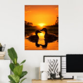 Schöne Sunset Duck Poster (Heimbüro)