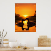 Schöne Sunset Duck Poster (Küche)