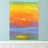 Schöne Sunset Shades Leinwanddruck (Insitu (Holzboden))