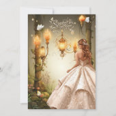 Schöne süße 16 glühende Lichter Schmetterlinge Einladung (Vorderseite)