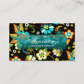 Schöne Süße Coole Weibliche Retro Blumenmode Visitenkarte