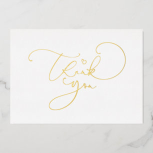 Schöne süße Schrift Kalligrafie Danke Folieneinladung