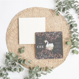 Schöne Swan Birthday Card Einladung