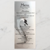Schöne Swan Elegante Custom Wedding Menu Card Menükarte (Vorderseite)
