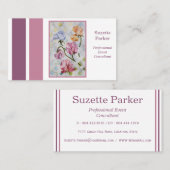 Schöne Sweet Pea Blume Eventplaner Visitenkarte (Vorne/Hinten)