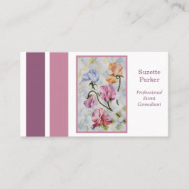 Schöne Sweet Pea Blume Eventplaner Visitenkarte