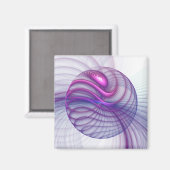 Schöne Swing Moderne Abstrakte Fractal Kunst Pink Magnet (Vorderseite/Rückseite)