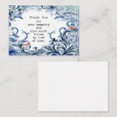 Schöne Swirl-Blume nach der Beerdigung Danke Mitteilungskarte (Vorne/Hinten)