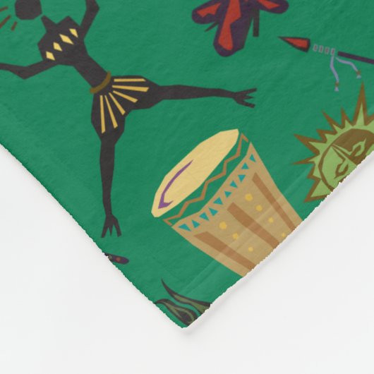 Schöne Symbole Muster Fleecedecke (Ecke)