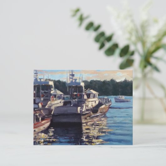 Schöne Szene für die Fischerboote Postkarte (Stehend Vorderseite)