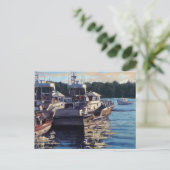 Schöne Szene mit Fischerbooten Postkarte (Stehend Vorderseite)
