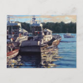 Schöne Szene mit Fischerbooten Postkarte (Vorderseite)