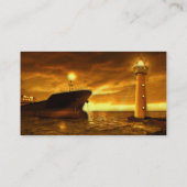 Schöne Szene mit Leuchtturm Visitenkarte (Rückseite)