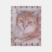 Schöne Tabby-Katzen-Kunst, die für Fleecedecke (Vorderseite)