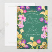 Schöne Tag Aqua Green Dankeskarte (Vorne/Hinten)