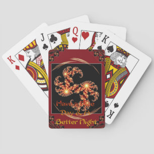 Schöne-Tag-Energie-Poker-Deck: Rotes Wirbel-Dynami Spielkarten