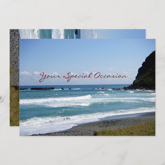 Schöne Tag- und Strandeinladungen Einladung (Vorne/Hinten)