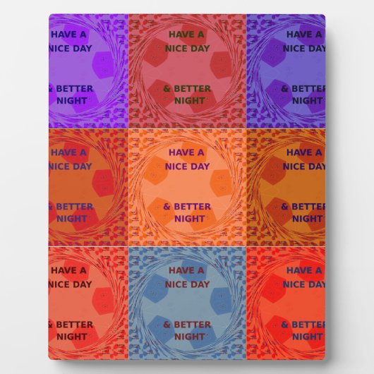 Schöne Tage & Nächte Pop Kunst drucken Fotoplatte (Vorderseite)