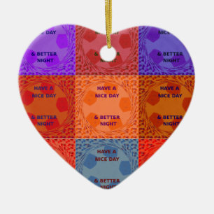 Schöne Tage & Nächte Pop Kunst drucken Keramik Ornament