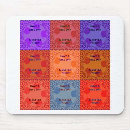 Schöne Tage & Nächte Pop Kunst drucken Mousepad (Vorne)